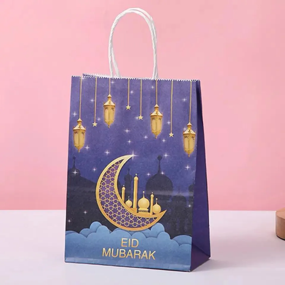 10pcs eid mubarak gift bags ramadan kareem eid mubarak decoration 2024 candy packaging pouch