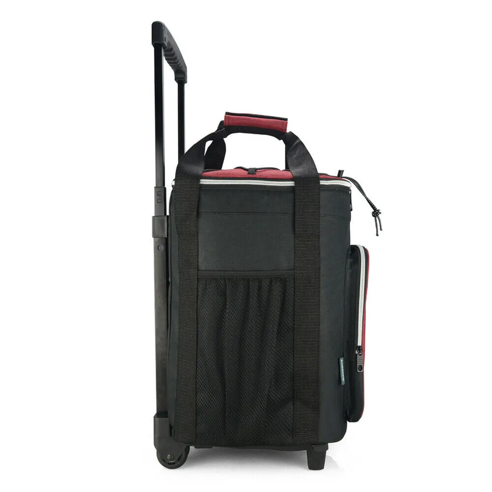 36L Wheeled Foldable Rolling Cooler Bag - Red