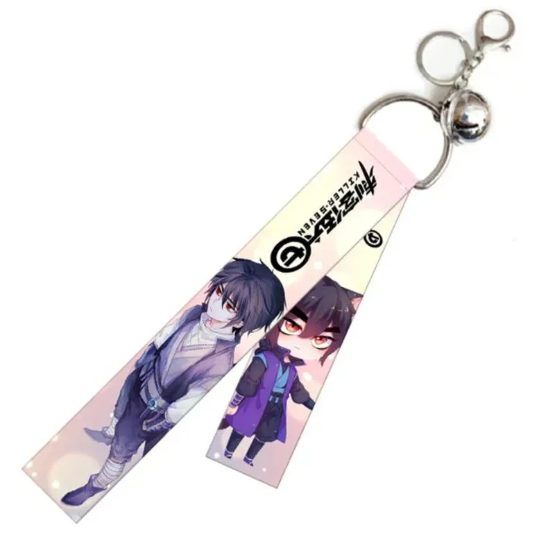 Anime Attack On Titan My Hero Academia Lanyard Hanging Keychain Cartoon Ribbon Streamer Bags Pendant Key Ring Conan Key Chain