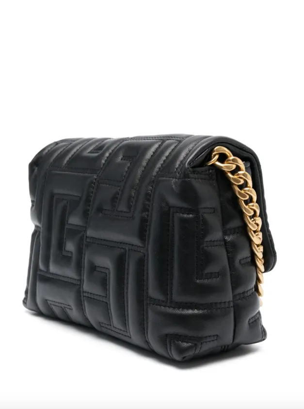 Balmain 1945 soft mini bag in quilted leather