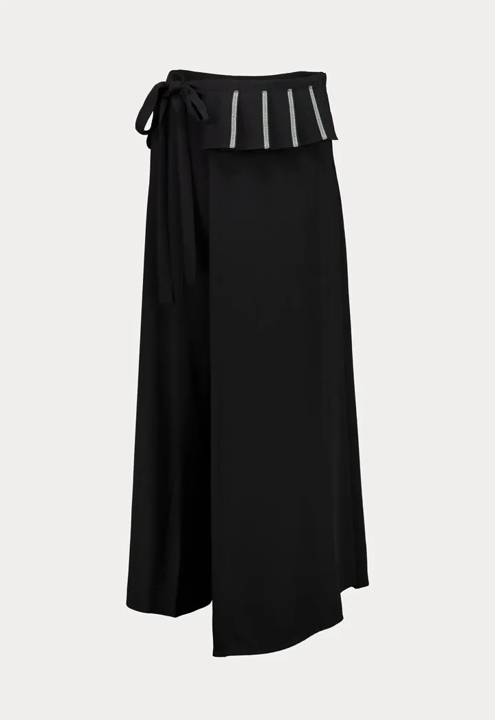 Black Wrap Culottes