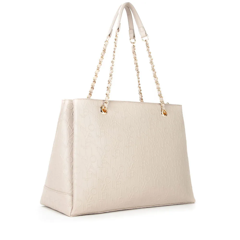 Borsa Donna a Spalla VALENTINO BAGS linea Relax Colore Beige Misura Grande