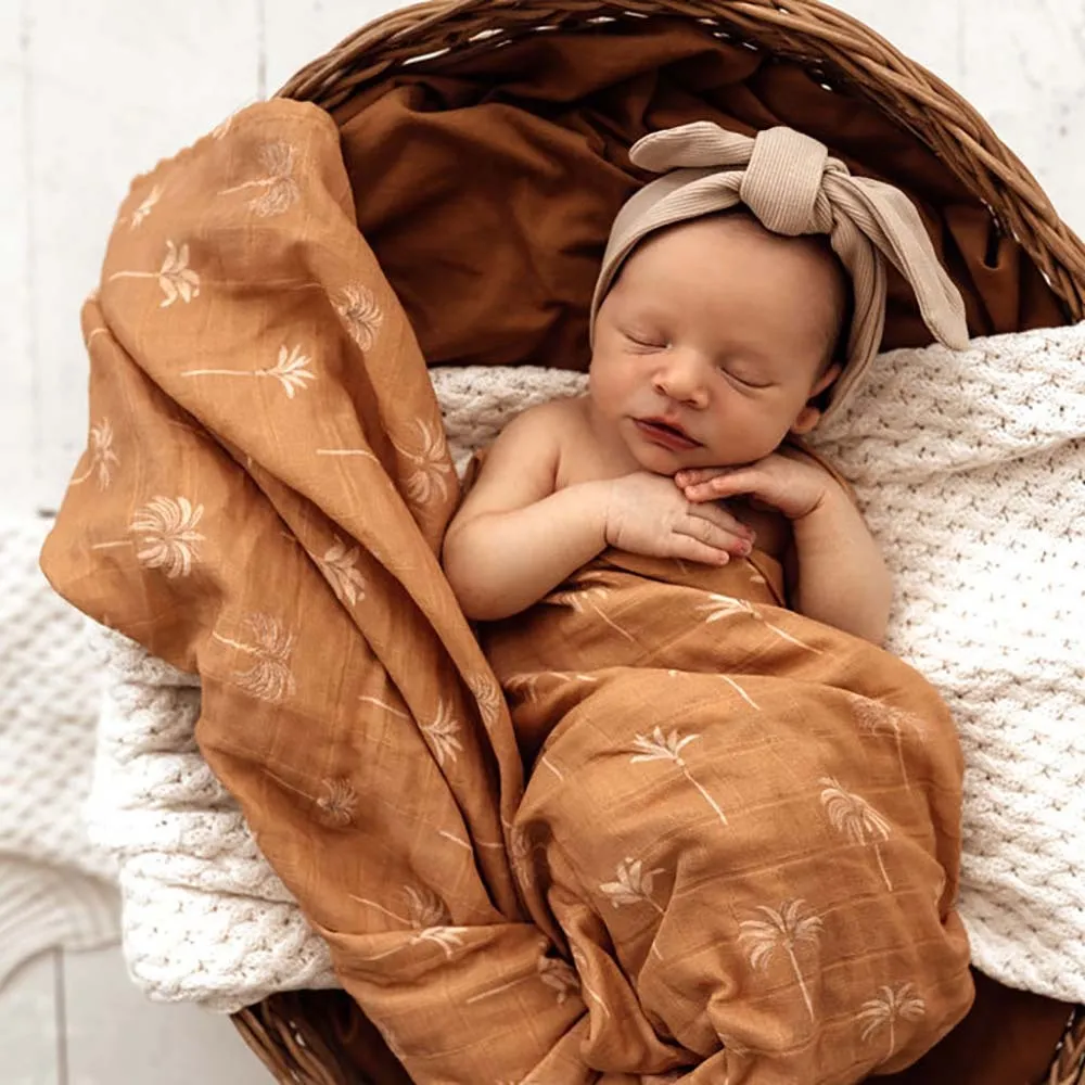 Bronze Palm | Organic Muslin Wrap