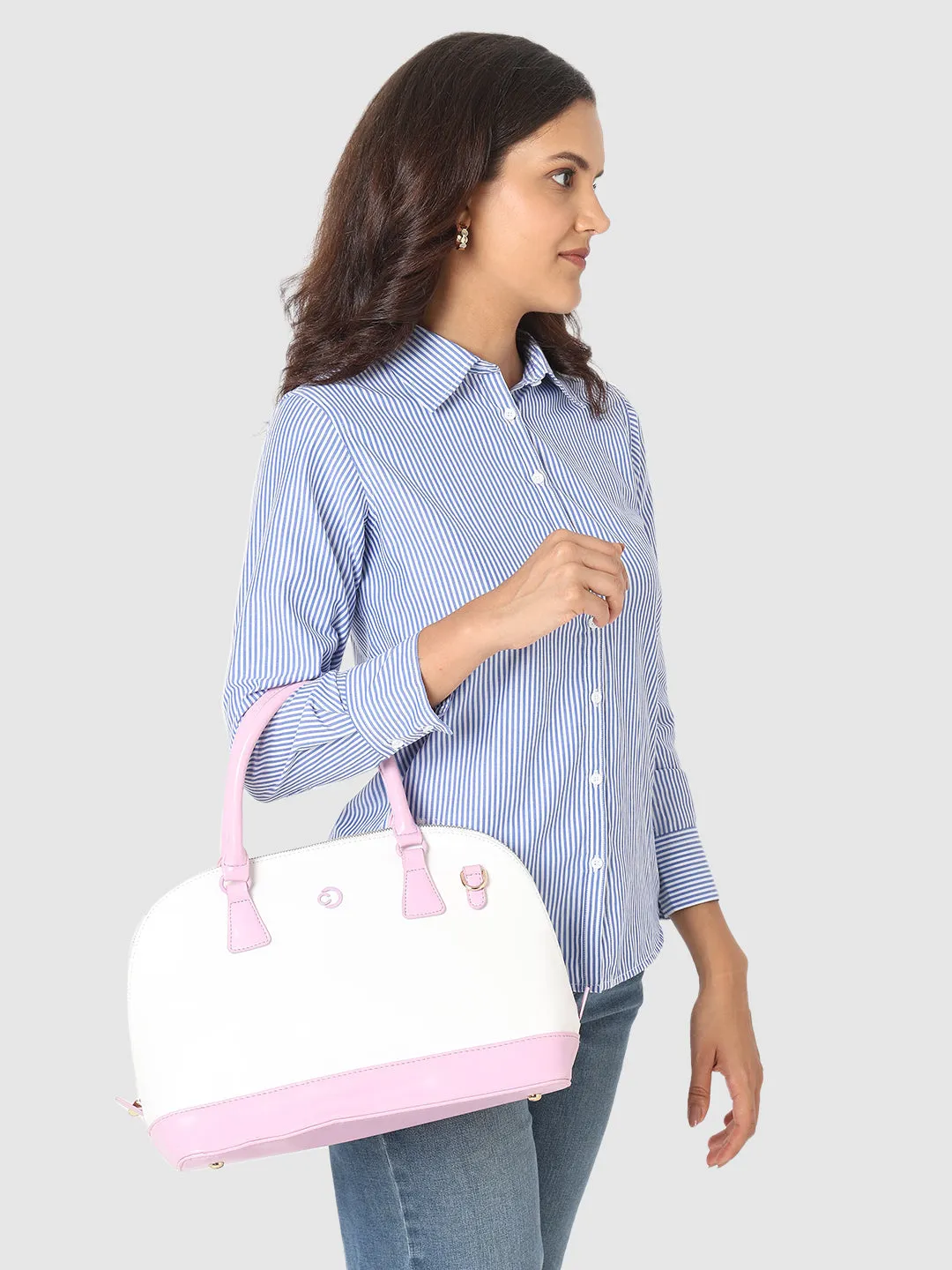 Caprese Aurora Color Changing Satchel Medium Pink