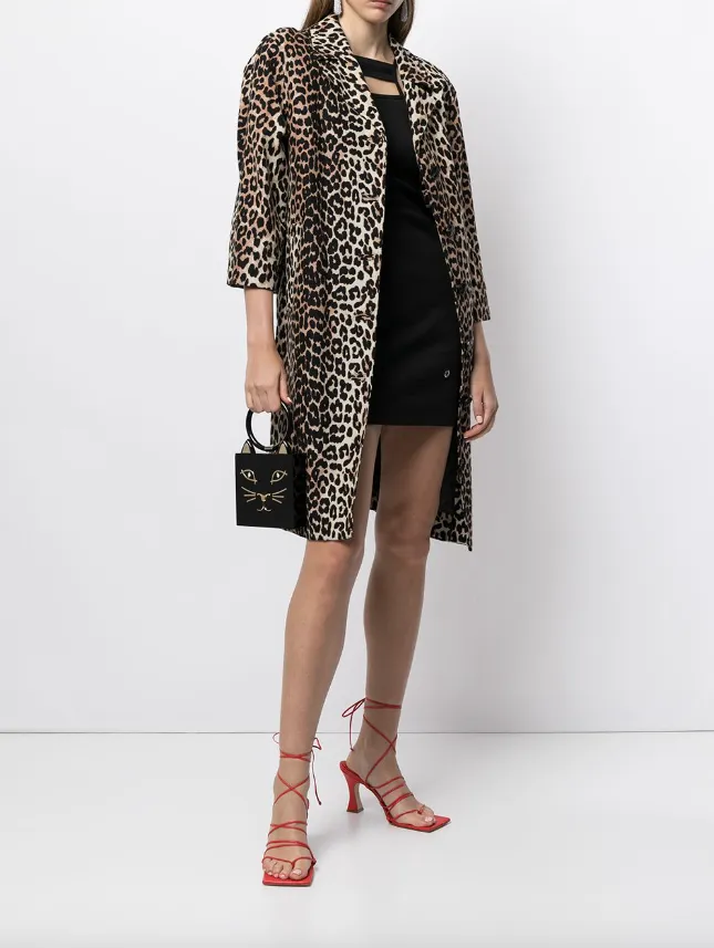 Charlotte Olympia cat-print clutch bag