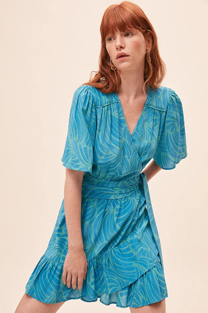 Cia Wrap Dress | Lagoon