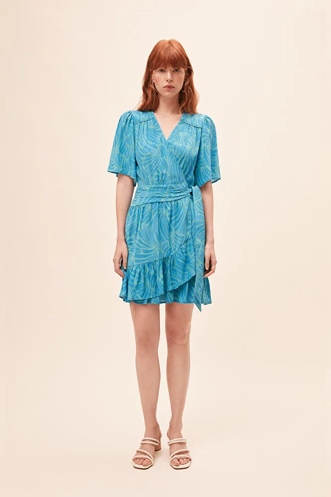 Cia Wrap Dress | Lagoon