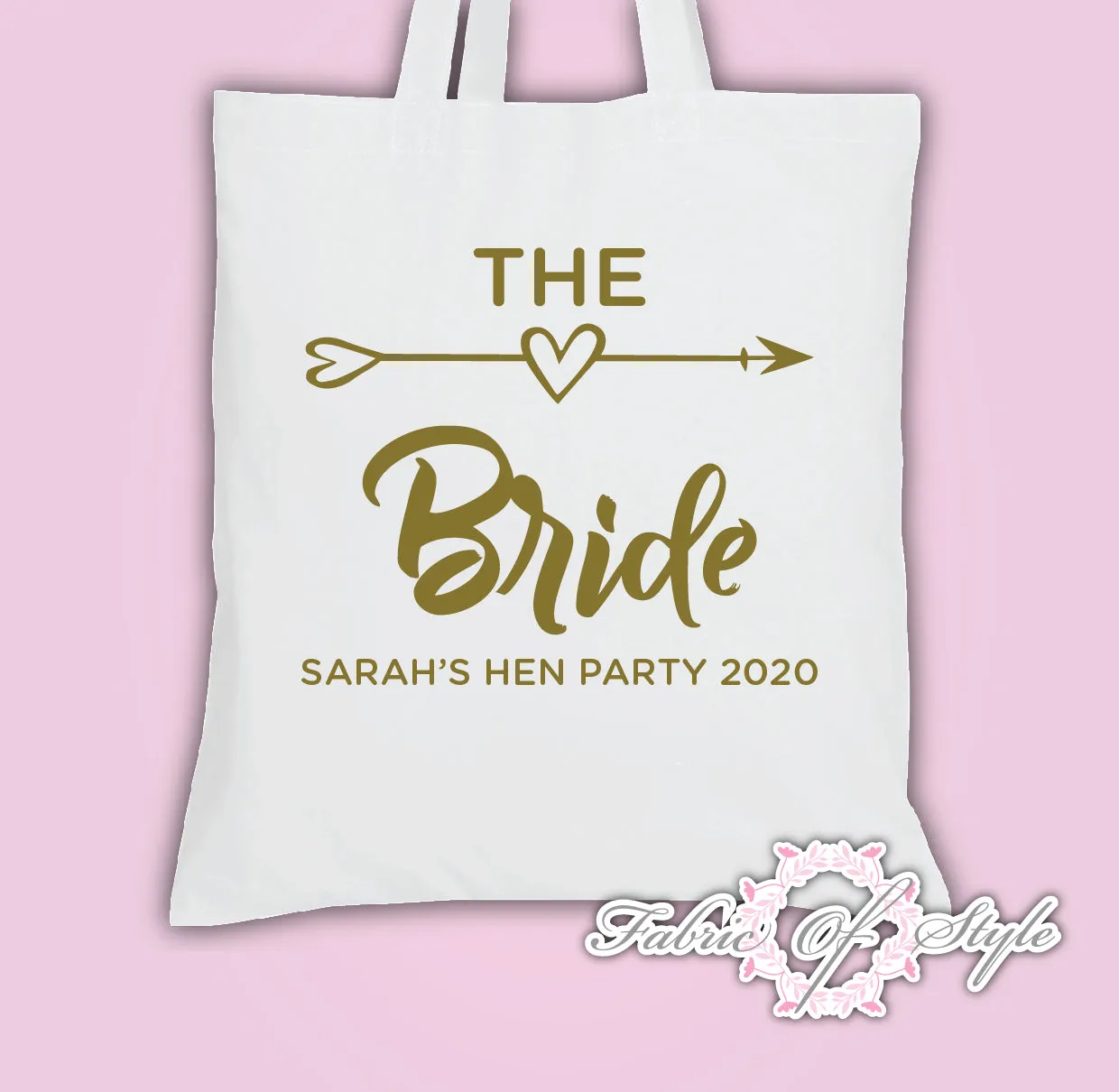 Hen Do Party Bride Tribe  Custom Personalised Ladies Tote Bags Gold