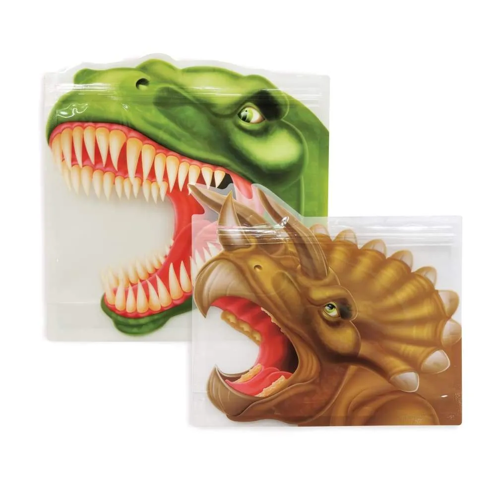 IS Gift Reusable Zip Lock Bags (Set of 8) - Dinosaurs