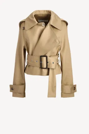 Jacke Wrap Front in Beige