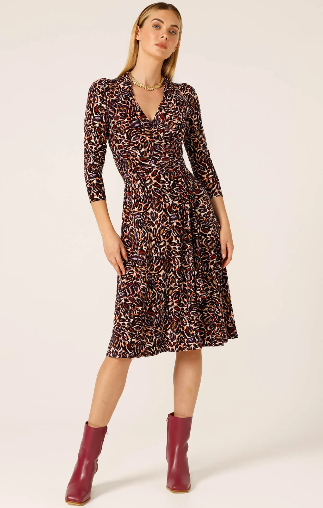 Lambert Wrap Dress - Mulberry