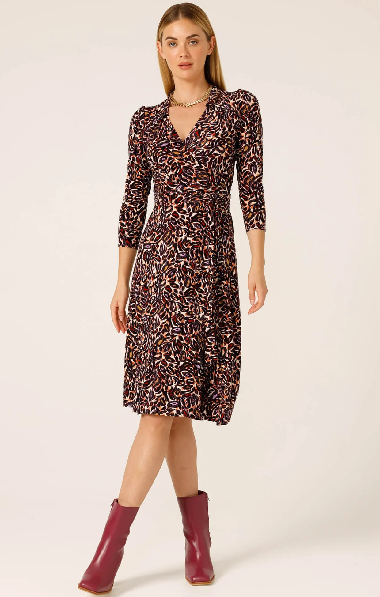 Lambert Wrap Dress - Mulberry