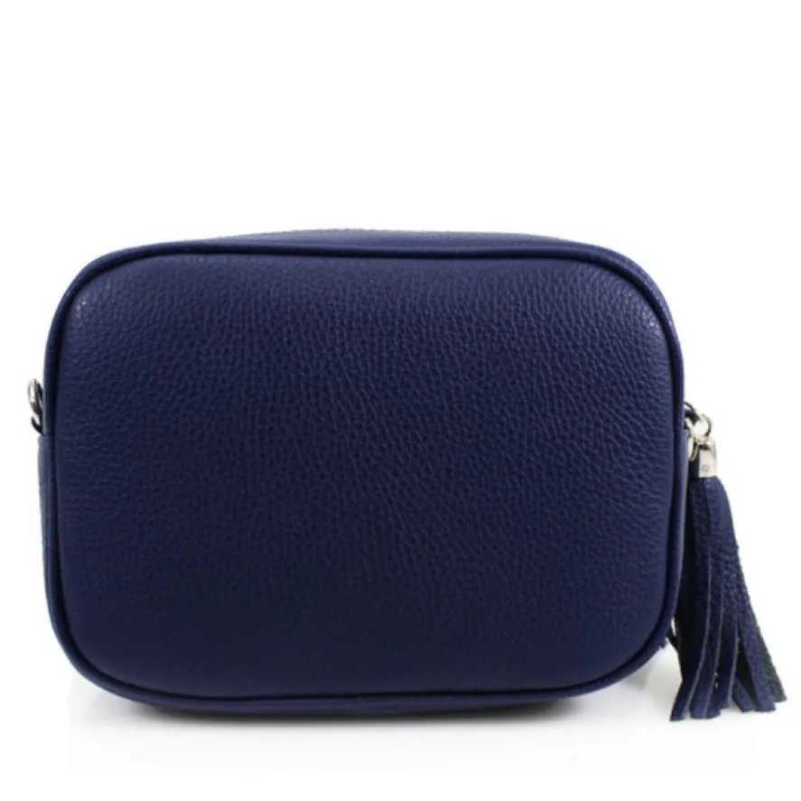 Leather Camera Bag - Midnight Blue