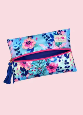 Makeup Junkie Bags - Blue Vine Flat Lay [Pre-Order]