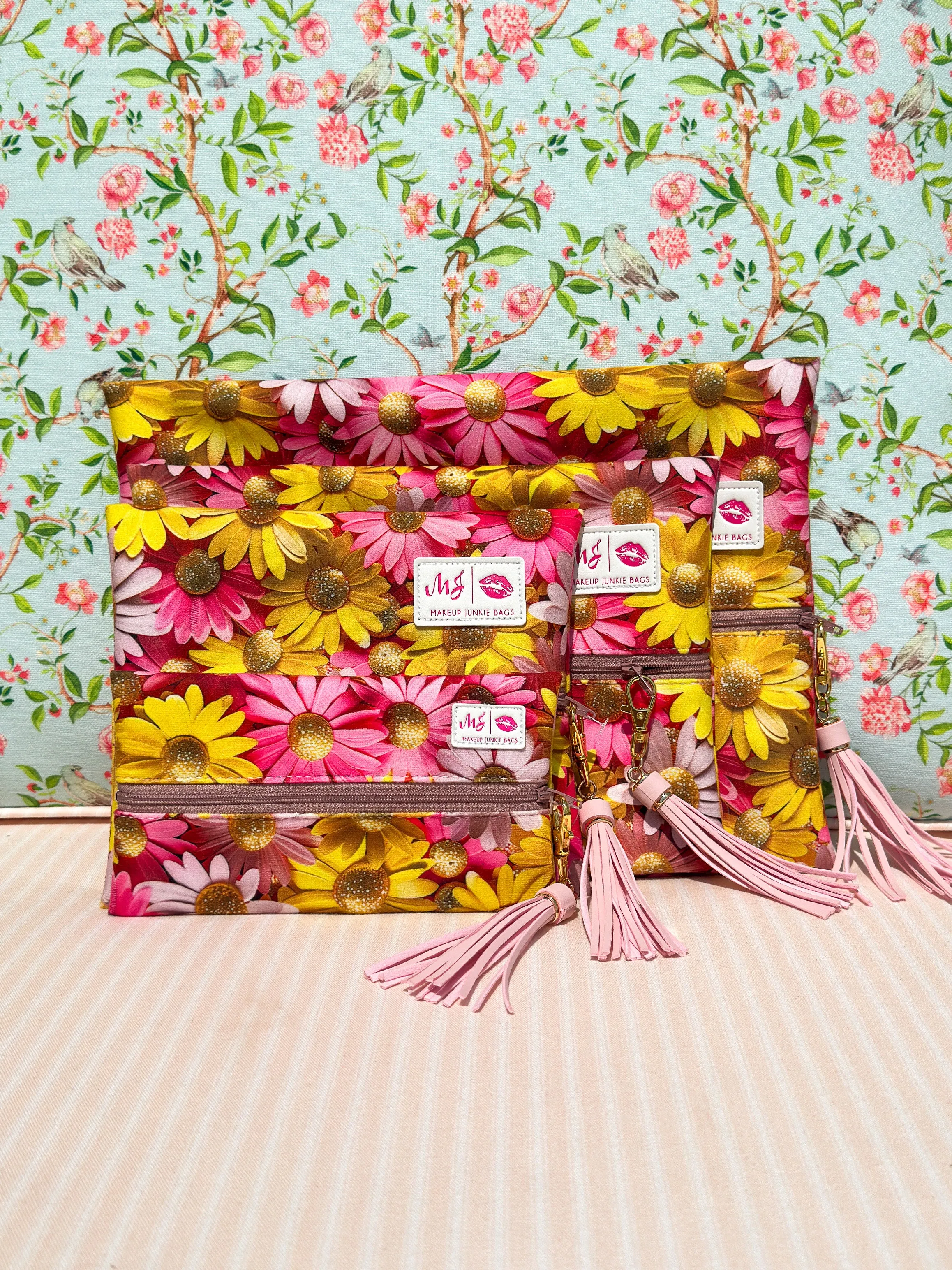 Makeup Junkie Bags - Daisy Darling Flat Lay [Pre-Order]