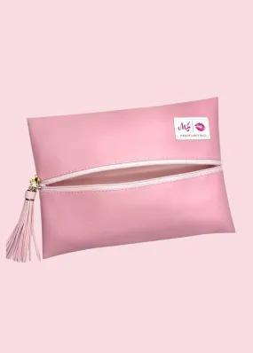 Makeup Junkie Bags - Smooth Baby Pink Flat Lay [Pre-Order]