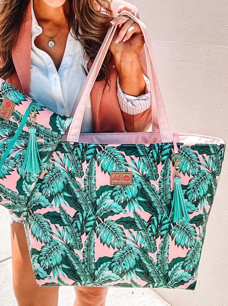 Makeup Junkie Bags - Spring Palms Tote [Pre-Order]