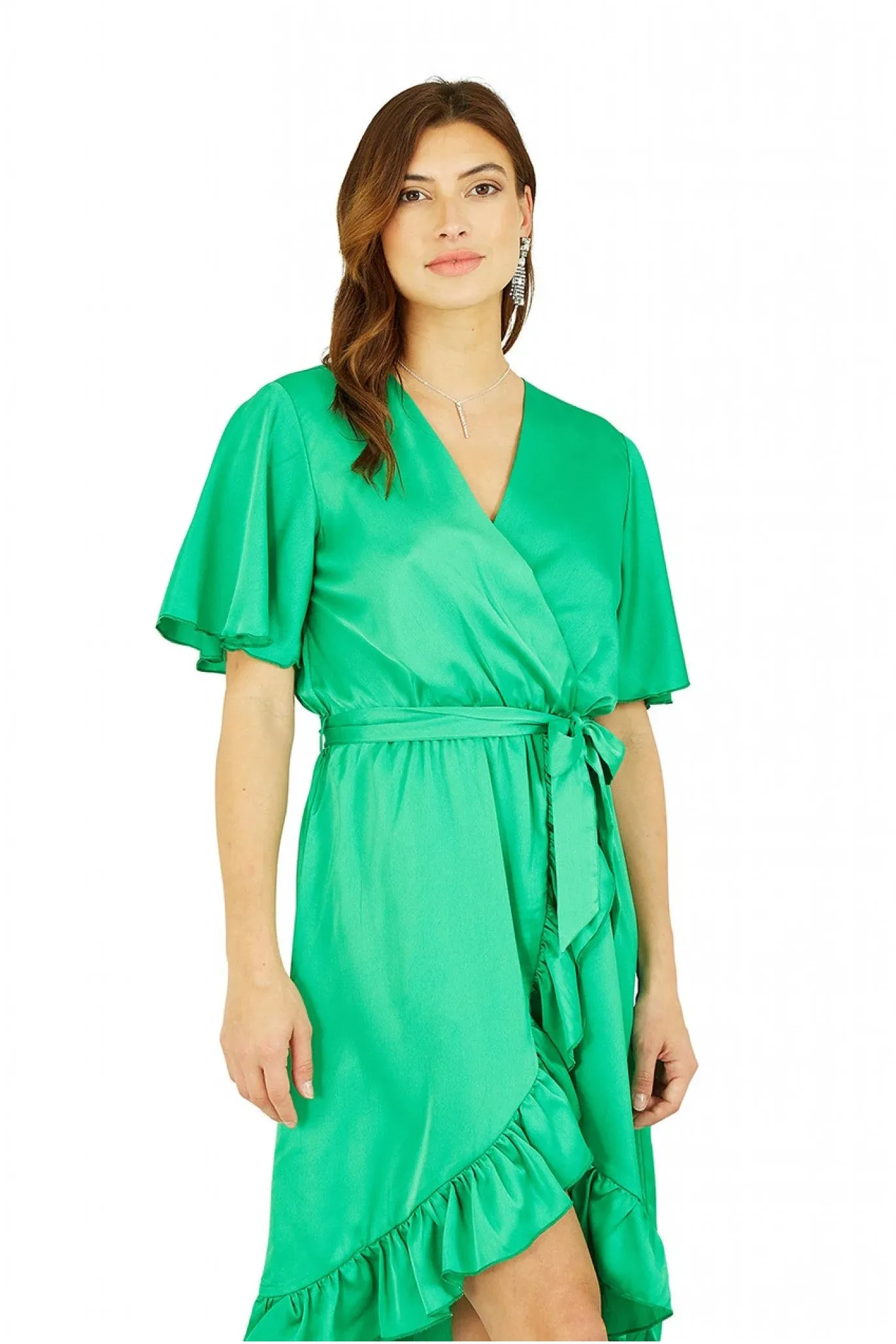 Mela London Satin Wrap Dress