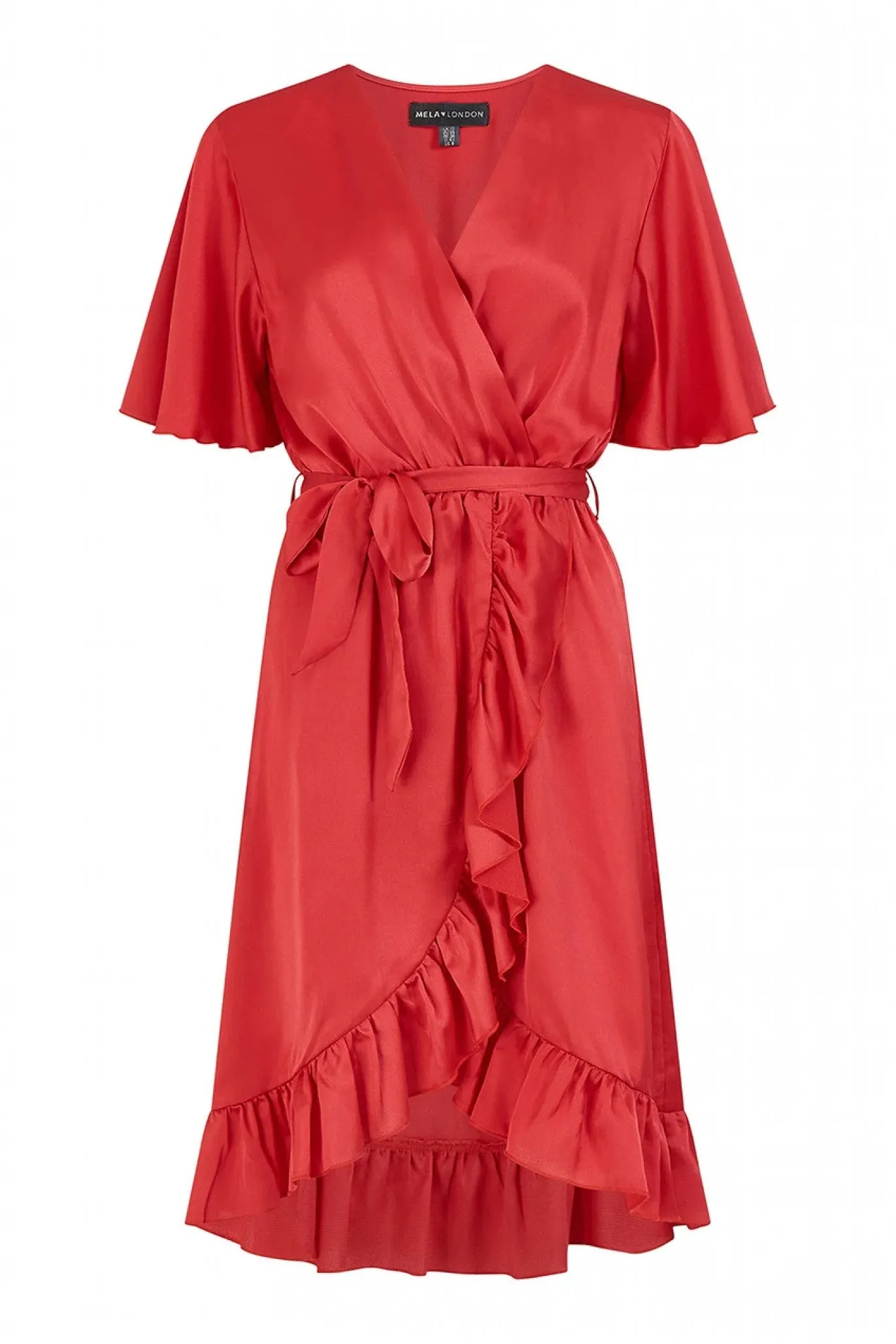 Mela London Satin Wrap Dress