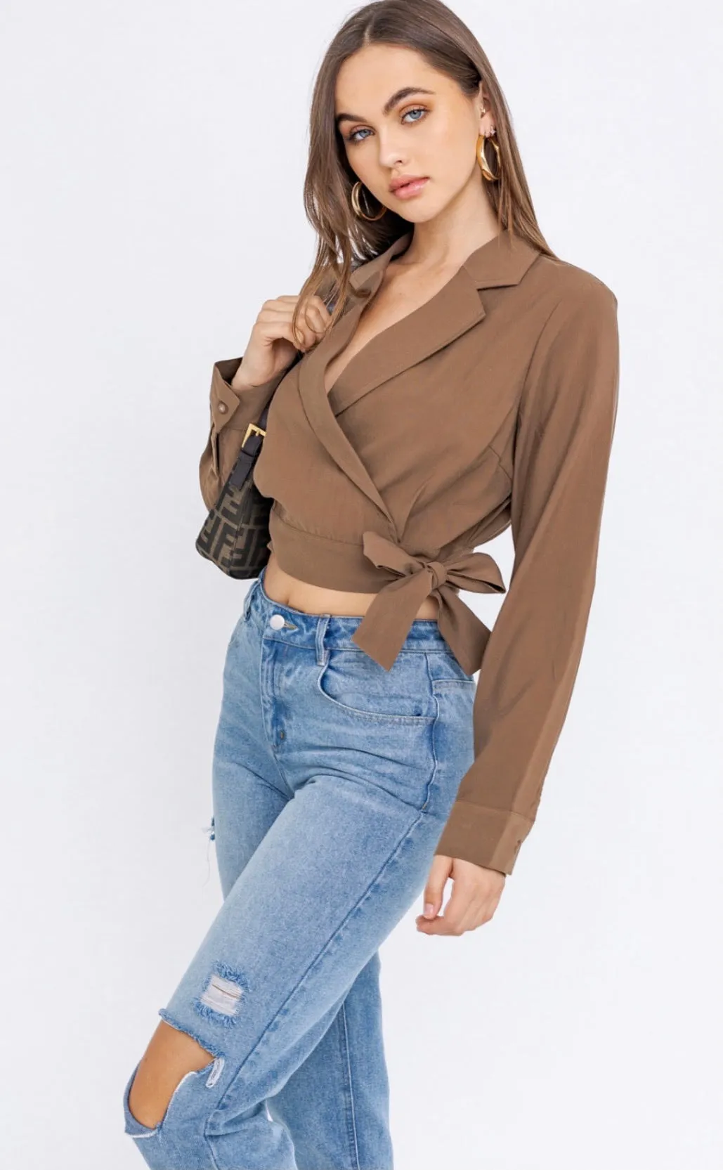 Mocha Wrap Top