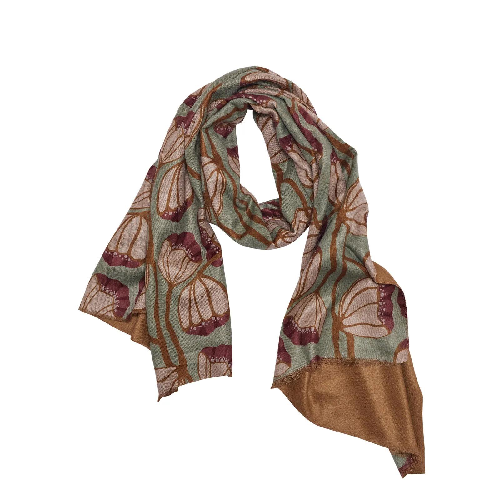 Modern Tulip Green Reversible Wrap