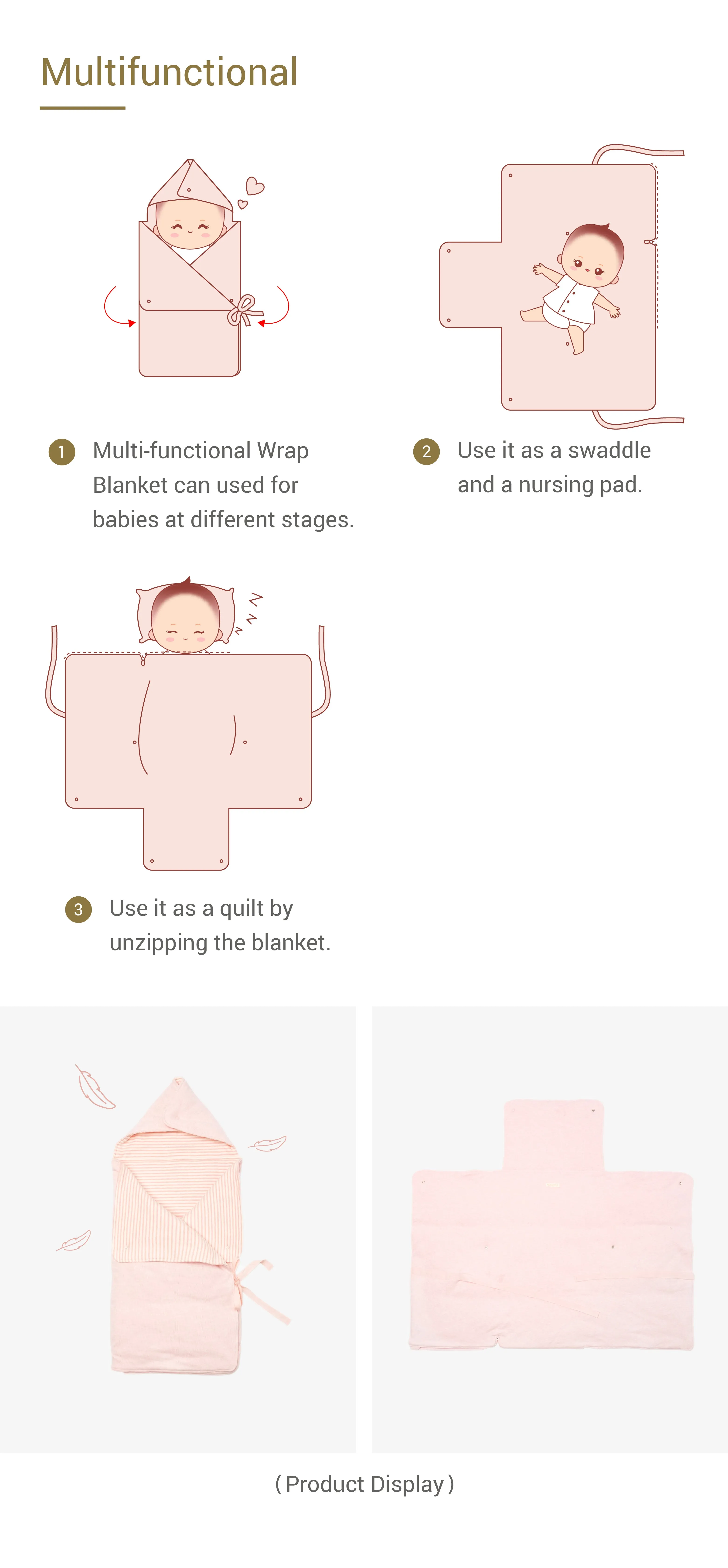 Multifunctional Wrap Blanket