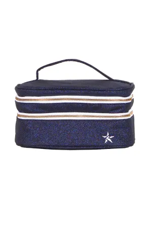 Mystic Navy Rebel Glam & Go Travel Case with White Zipper