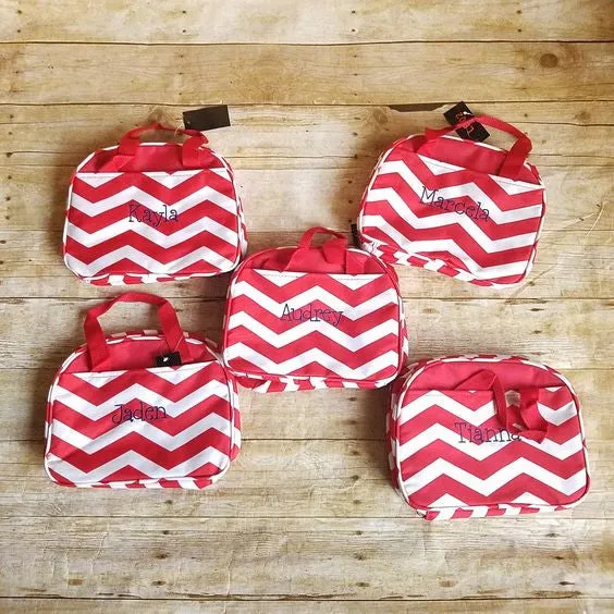 Personalized Chevron Lunch bags by Atlanta Monogram