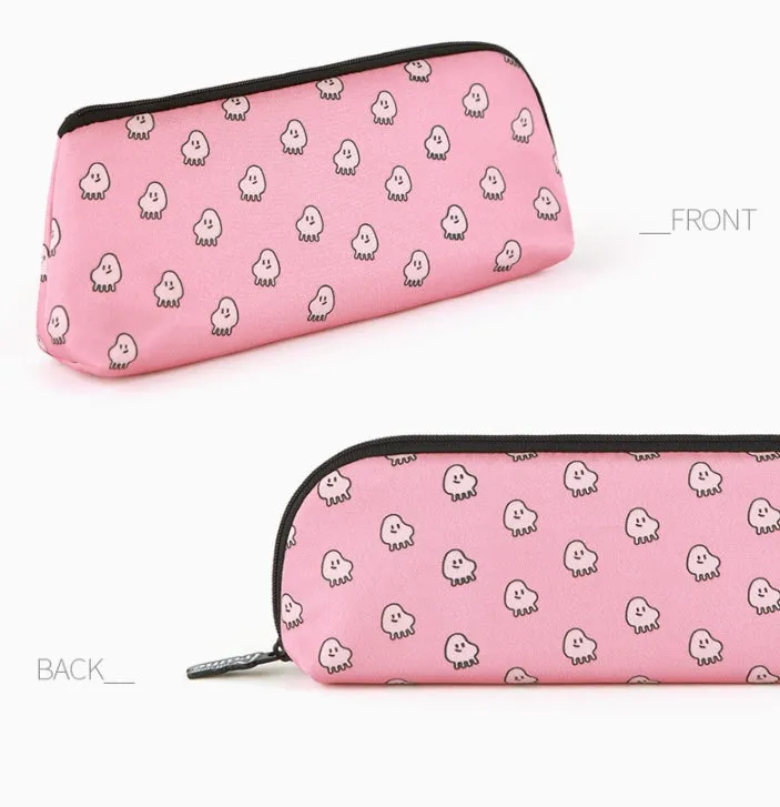 Pink Characters Graphic Pencil Cases Stationery Zipper School 19cm Office Cosmetics Pouches Artists Designer Prints Gifts Bags Purses Students Girls Cute Teens