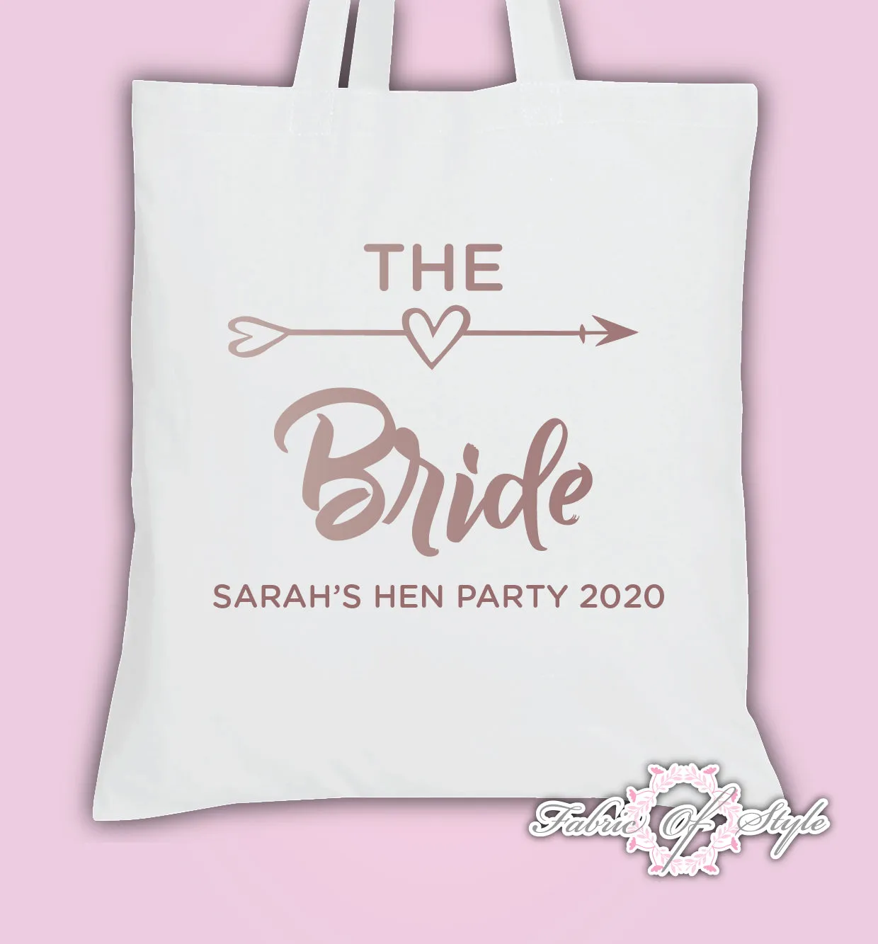 Rose Gold Hen Do Party Bride Tribe  Custom Personalised Ladies Tote Bags