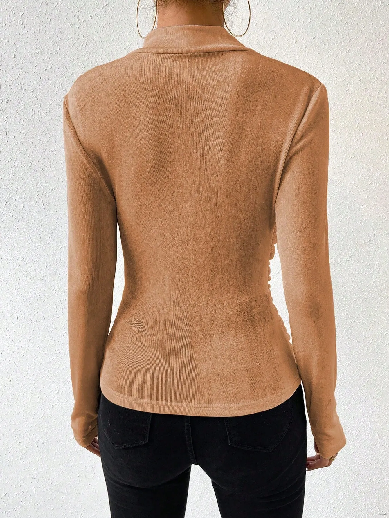 Ruched Side Wrap Top