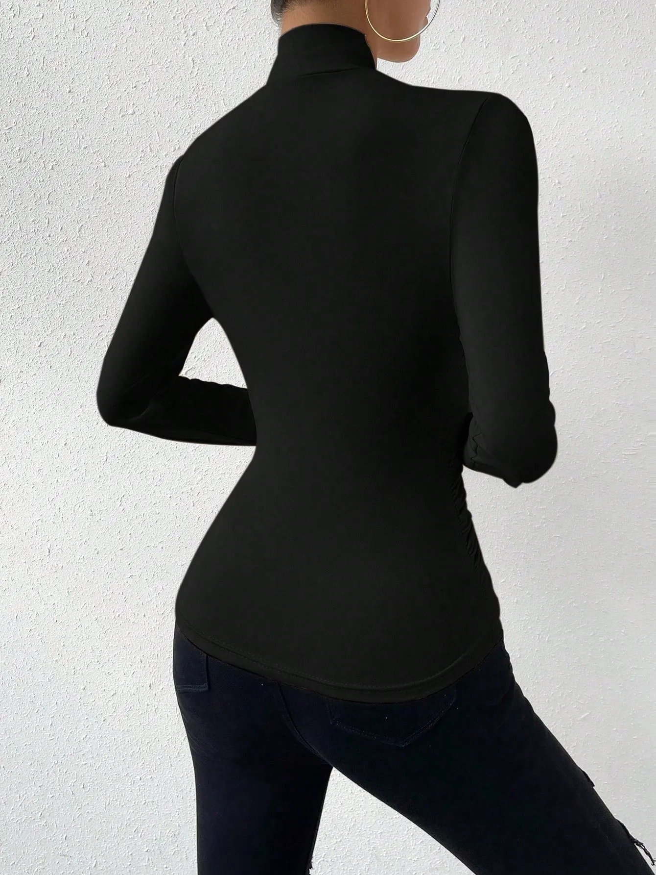 Ruched Side Wrap Top