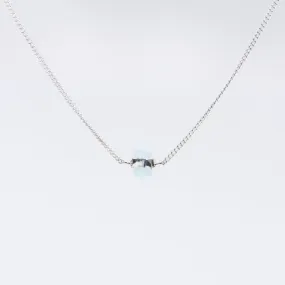 Silver Aquamarine Wrap Necklace