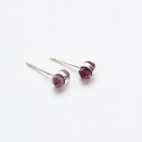 Silver Tourmaline Wrap Studs