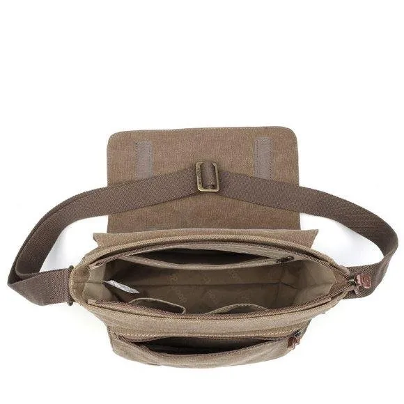 Troop London Organic Cotton Reporter Bag | Brown