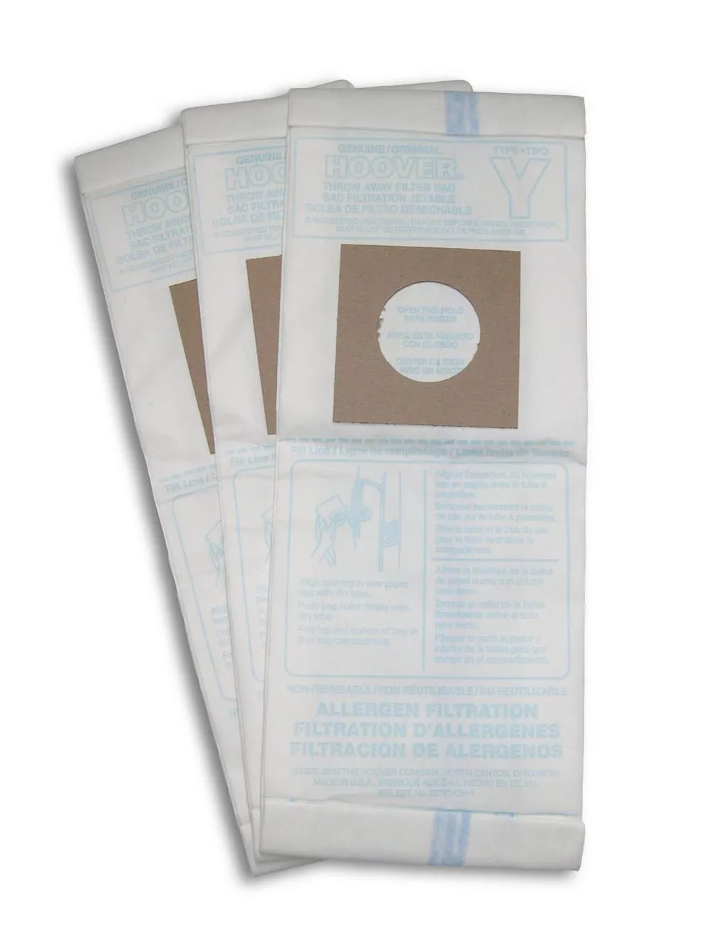 Type Y Allergen Bag - 3 Pack