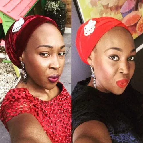 Velvet Turban Head Wrap(single wrap) With Brooch