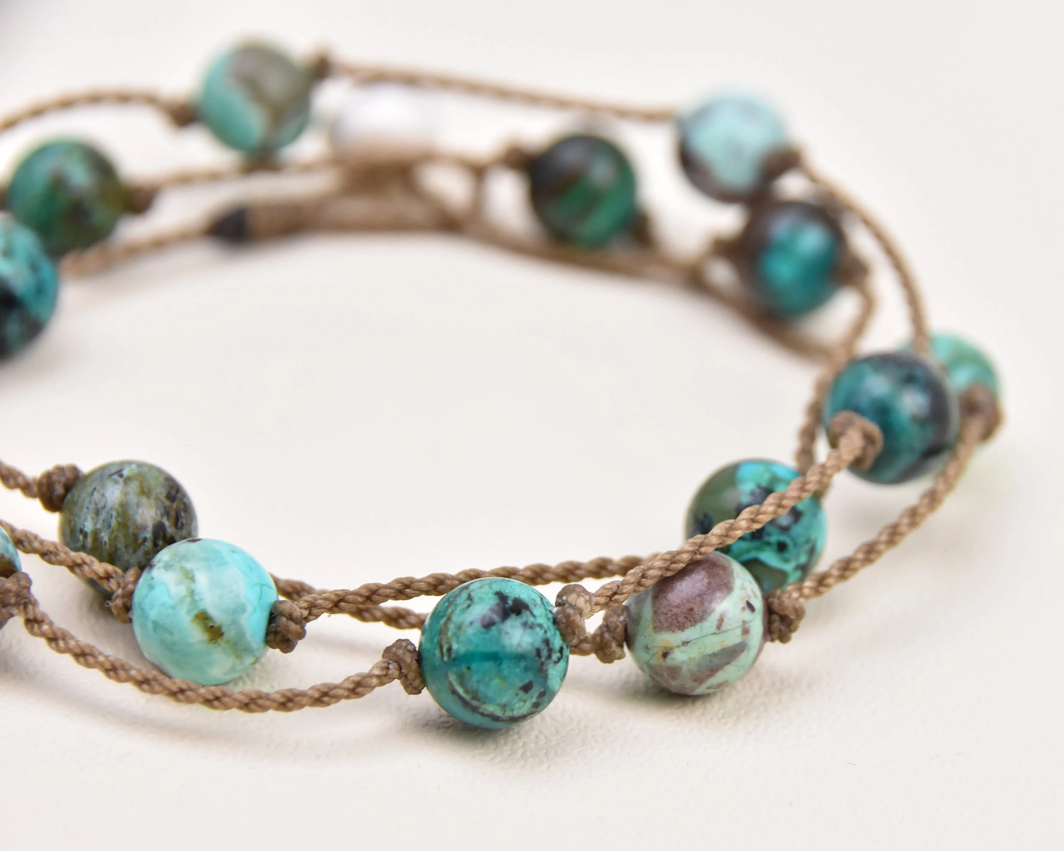 Wrap-1182-Chrysocolla Natural Round Medium