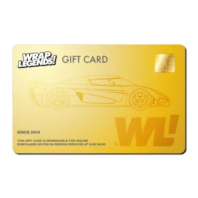 Wrap Legends Gift Card